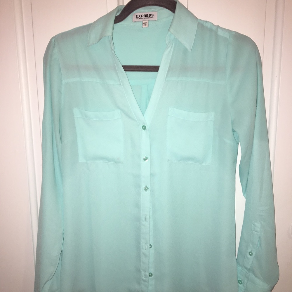Express aqua blouse